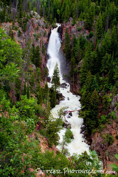 Fish Creek Falls viewed from above.