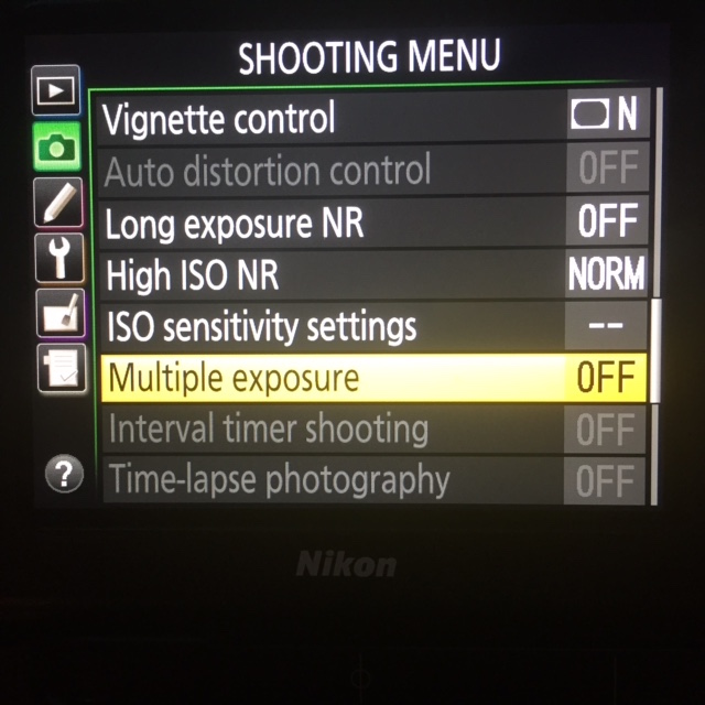 Go to Shooting Menu, choose Multiple Exposure option.