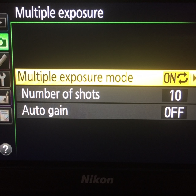 Select 10 shots (Canon only goes up to 9).